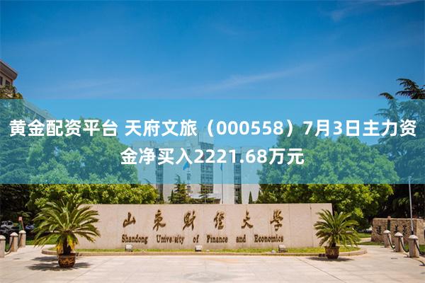 黄金配资平台 天府文旅（000558）7月3日主力资金净买入2221.68万元