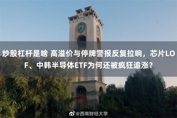 炒股杠杆是啥 高溢价与停牌警报反复拉响，芯片LOF、中韩半导体ETF为何还被疯狂追涨？