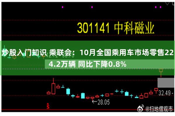 炒股入门知识 乘联会：10月全国乘用车市场零售224.2万辆 同比下降0.8%