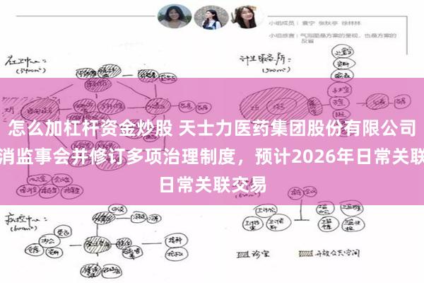 怎么加杠杆资金炒股 天士力医药集团股份有限公司拟取消监事会并修订多项治理制度，预计2026年日常关联交易