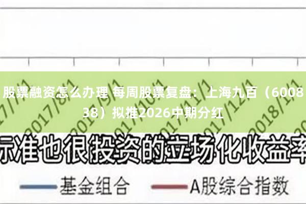 股票融资怎么办理 每周股票复盘：上海九百（600838）拟推2026中期分红