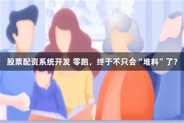 股票配资系统开发 零跑，终于不只会“堆料”了？