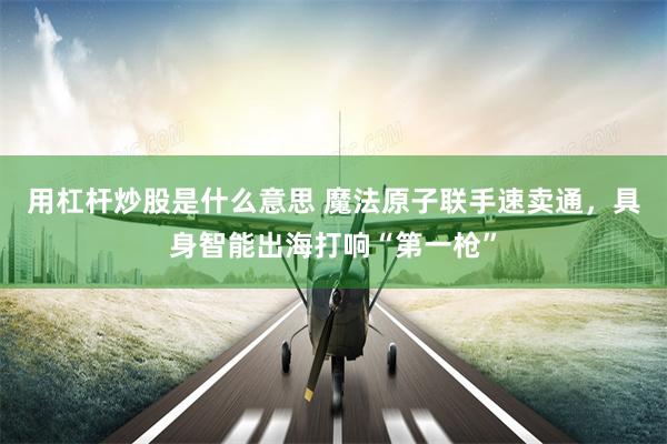 用杠杆炒股是什么意思 魔法原子联手速卖通，具身智能出海打响“第一枪”