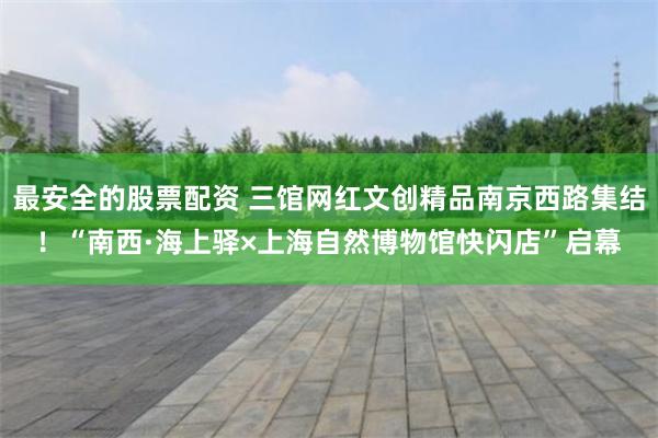 最安全的股票配资 三馆网红文创精品南京西路集结！“南西·海上驿×上海自然博物馆快闪店”启幕
