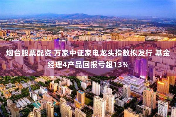 烟台股票配资 万家中证家电龙头指数拟发行 基金经理4产品回报亏超13%