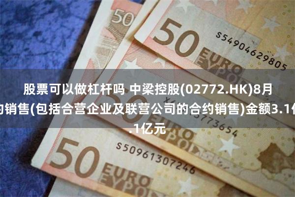 股票可以做杠杆吗 中梁控股(02772.HK)8月合约销售(包括合营企业及联营公司的合约销售)金额3.1亿元