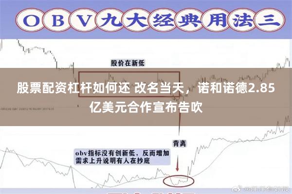 股票配资杠杆如何还 改名当天，诺和诺德2.85亿美元合作宣布告吹