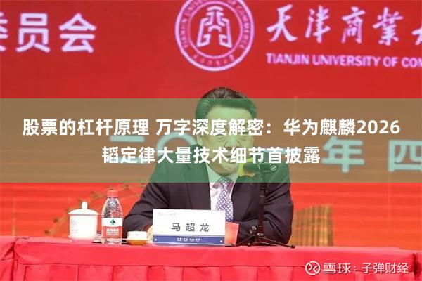 股票的杠杆原理 万字深度解密：华为麒麟2026韬定律大量技术细节首披露